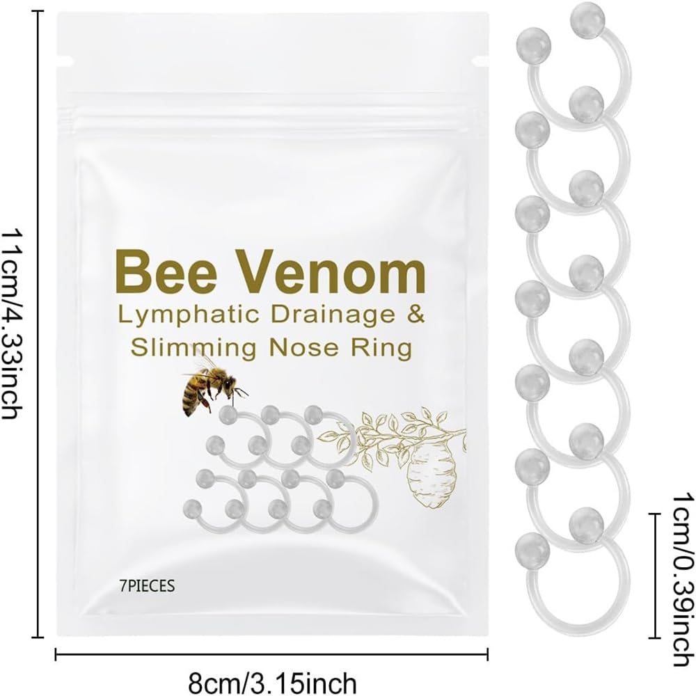Bee Venom Lymphatic Drainage Nose Ring, Bee Venom Slimming Nose Ring, Bee Venom Lymphatic - AB Mystery