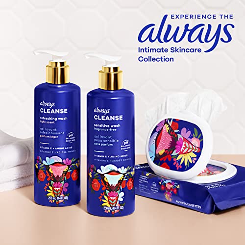 Always Cleanse Feminine Intimate Wash For Women, Ph Balanced For Sensitive Skin, Fragrance-Free - AB Mystery