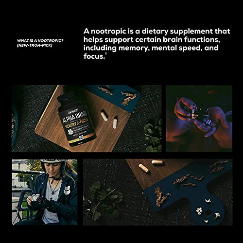 ONNIT Alpha Brain (120ct) - Over 1 Million Bottles Sold - Premium Nootropic Brain Sup - AB Mystery