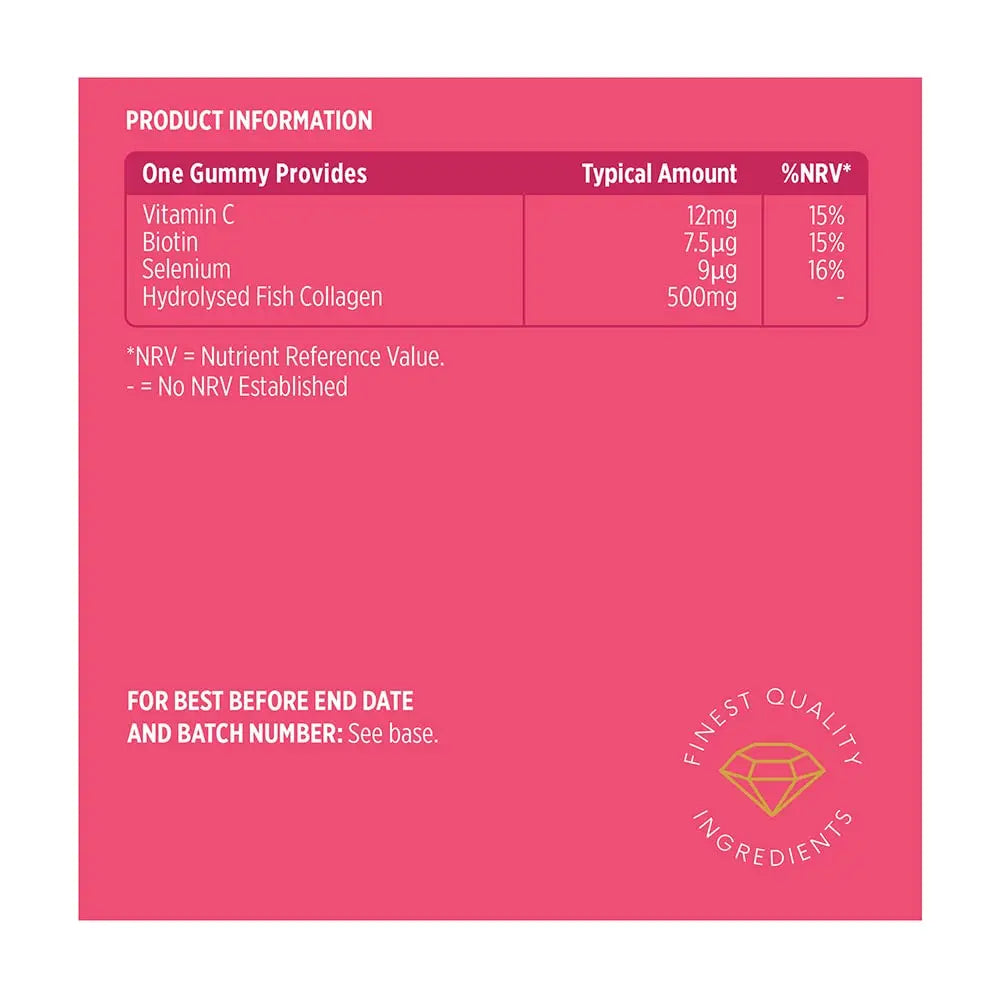 Vitawell Collagen Total Beauty Gummies | 50 Strawberry Flavour Gummies - AB Mystery