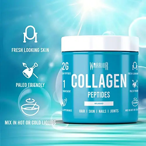 Warrior Collagen Peptides - Collagen Powder - 180g - Made from Premium Bovine Hydrolysed Collagen - AB Mystery