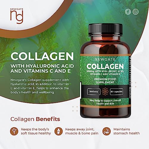 Newgate Labs Marine Collagen 350mg with Hyaluronic Acid, Vitamin C & Vitamin E - AB Mystery