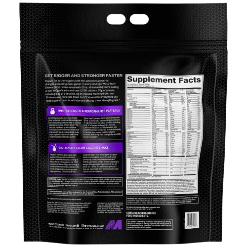 MuscleTech Mass Gainer Protein Powder, Mass-Tech Extreme 2000, Muscle Builder - AB Mystery