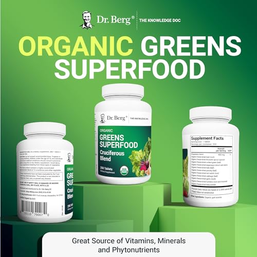 Dr. Berg's Greens Superfood Cruciferous Vegetable Tablets - Vegetable Supplements - AB Mystery