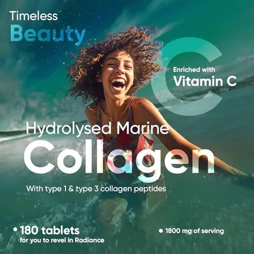 Hydrolysed Marine Collagen Tablets 1800mg - Collagen Supplements for Skin, Hair, and Slumber- for Men & Women WeightWorld