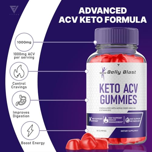 (3 Pack) Belly Blast Keto ACV Gummies, Belly Blast Keto + ACV Gummies Advanced Weight
