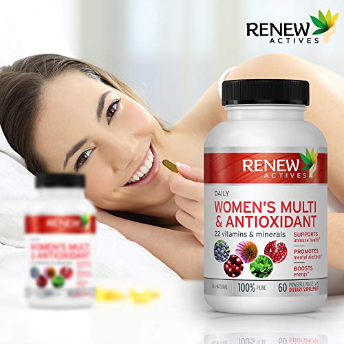 Renew Actives Women's Multi-Vitamin & Antioxidant: Daily Health Supplement for Woman - AB Mystery
