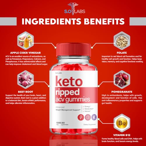 (5 Pack) Keto Ripped ACV Gummies, Keto Ripped ACV Gummies Advanced Weight Loss - AB Mystery