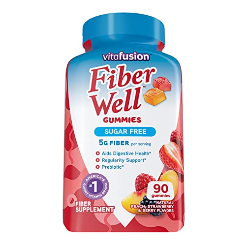 Vitafusion Fiber Well Sugar Free Fiber Supplement & Chewable Calcium Gummy Vitamins - AB Mystery
