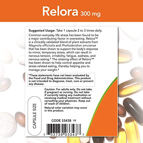 NOW Supplements, Relora 300 mg (a Blend of Plant Extracts from Magnolia officinalis - AB Mystery