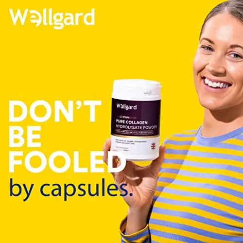 Collagen Powder, Gold Standard Bovine Collagen Peptides Powder by Wellgard - High Levels of The 8 Essential Amino Acids Wellgard