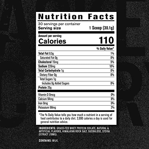 Jacked Factory Authentic ISO Grass Fed Whey Protein Isolate Powder - Low Carb - AB Mystery