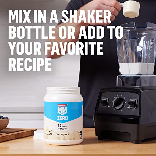 Muscle Milk ZERO, 100 Calorie Protein Powder, Chocolate, 15g Protein, 1.65 Pound - AB Mystery