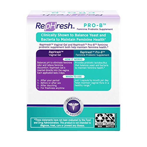 NEW RepHresh Pro-B Feminine Probiotic Supplement Non- Dairy Formula/Vegetarian Capsule, 28ct - AB Mystery