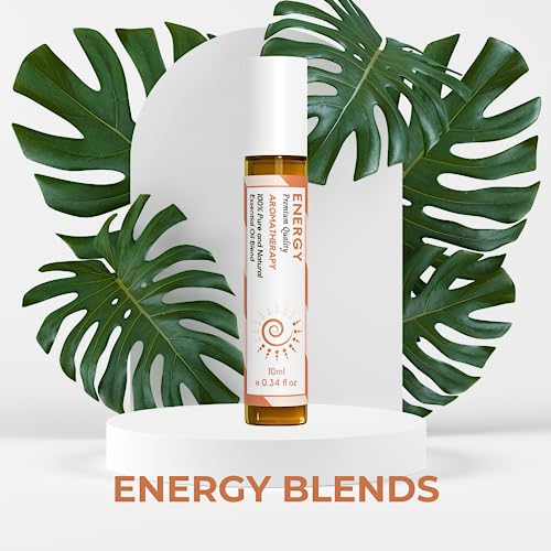 Benatu Energy Essential Oil Roll On Blend (with Clove, Lemon, Grapefruit Oil)- Travel Size Relaxing Roller - AB Mystery