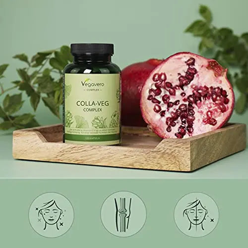 Vegavero Vegan Collagen Supplement | 2000mg | Complex with L-Lysine, L-Proline, Vitamin C (Acerola) & Superfoods Extracts | NO Additives, Lab-Tested | 120 Capsules - AB Mystery