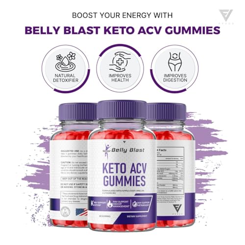 (3 Pack) Belly Blast Keto ACV Gummies, Belly Blast Keto + ACV Gummies Advanced Weight