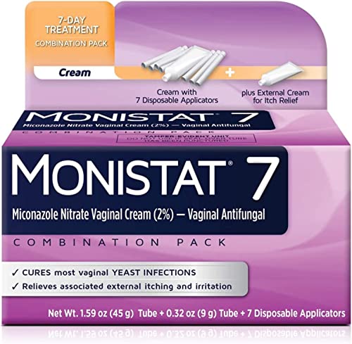 Monistat 7 Simple Cure Feminine Antifungal Cream with RX Strength Cream, 7 Day Treatment Cream - AB Mystery