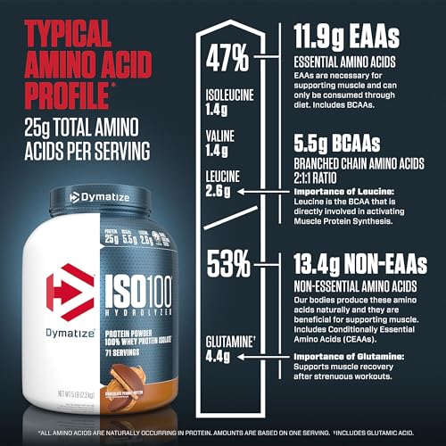 Dymatize ISO 100 Whey Protein Powder with 25g of Hydrolyzed 100% Whey Isolate - AB Mystery