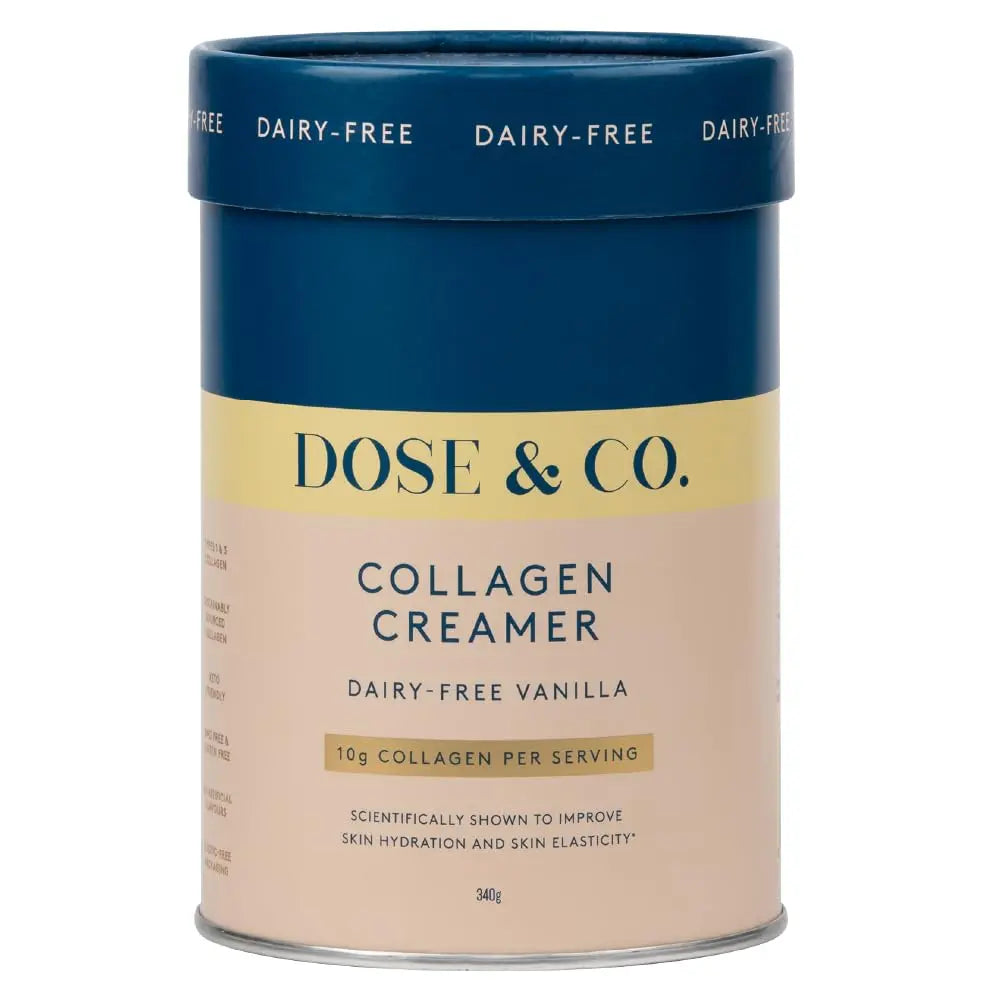 Dose & Co Dairy-Free Collagen Creamer - Vanilla 340g, Vanilla