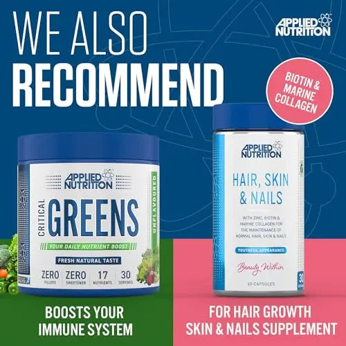 Applied Nutrition Collagen Peptides Powder - Hydrolysed Bovine Collagen Protein, Halal, Healthy Skin, Hair, Nails (Unflavoured) (300g - 15 Servings) - AB Mystery