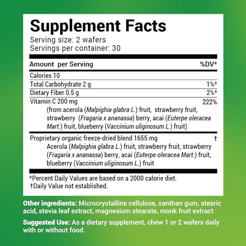 Dr. Berg's Vitamin C Complex Whole Food (60 Chewable) 100% Natural Vitamin C from - AB Mystery