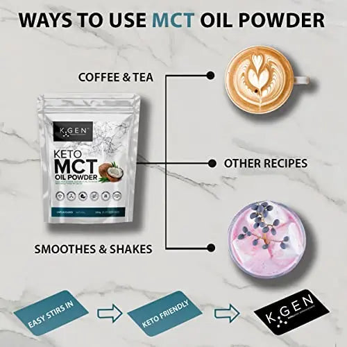 Keto MCT Oil Powder Pure Coconut MCT Keto Coffee Creamer | Premium Quality C8 Easily Absorbed & Digested - Ideal for Paleo & Vegan Diets - AB Mystery