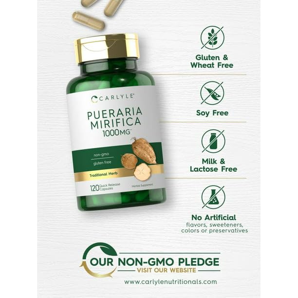 IKJ Pueraria Mirifica Extract 1000mg 120 Capsules - AB Mystery