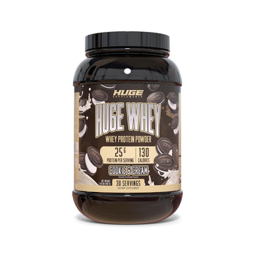 Huge Supplements Whey Protein Concentrate Powder, 25g Protein Per Serving, 5g BCAA