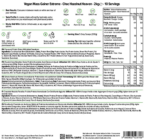 Protein Works - Vegan Mass Gainer Extreme | High Calorie Protein Powder | Weight Gainer Protein Works