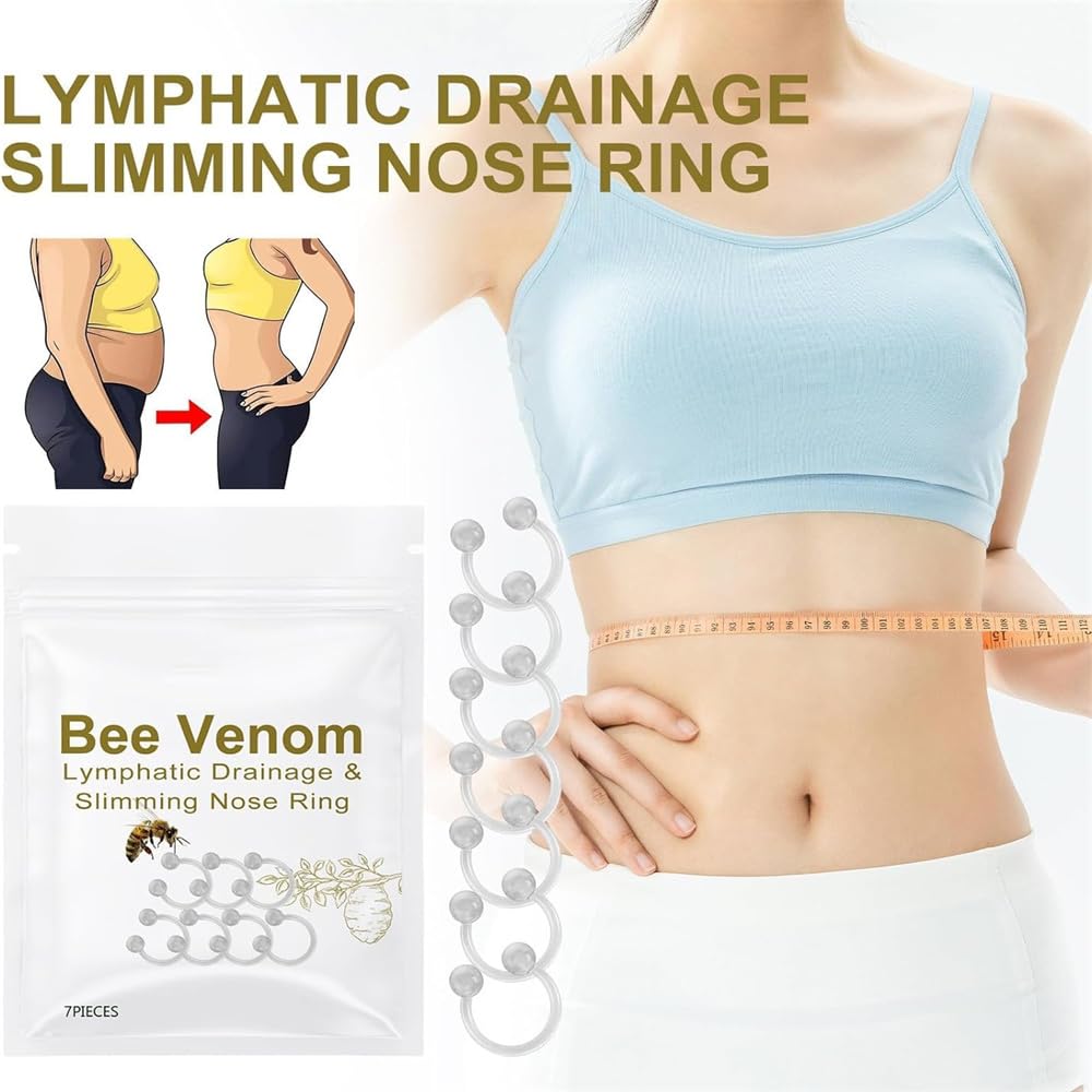 Bee Venom Lymphatic Drainage Nose Ring, Bee Venom Slimming Nose Ring, Bee Venom Lymphatic - AB Mystery