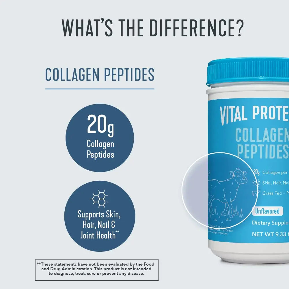Vital Proteins Collagen Peptides Powder Supplement (Type I, III) - Hydrolyzed Collagen - AB Mystery