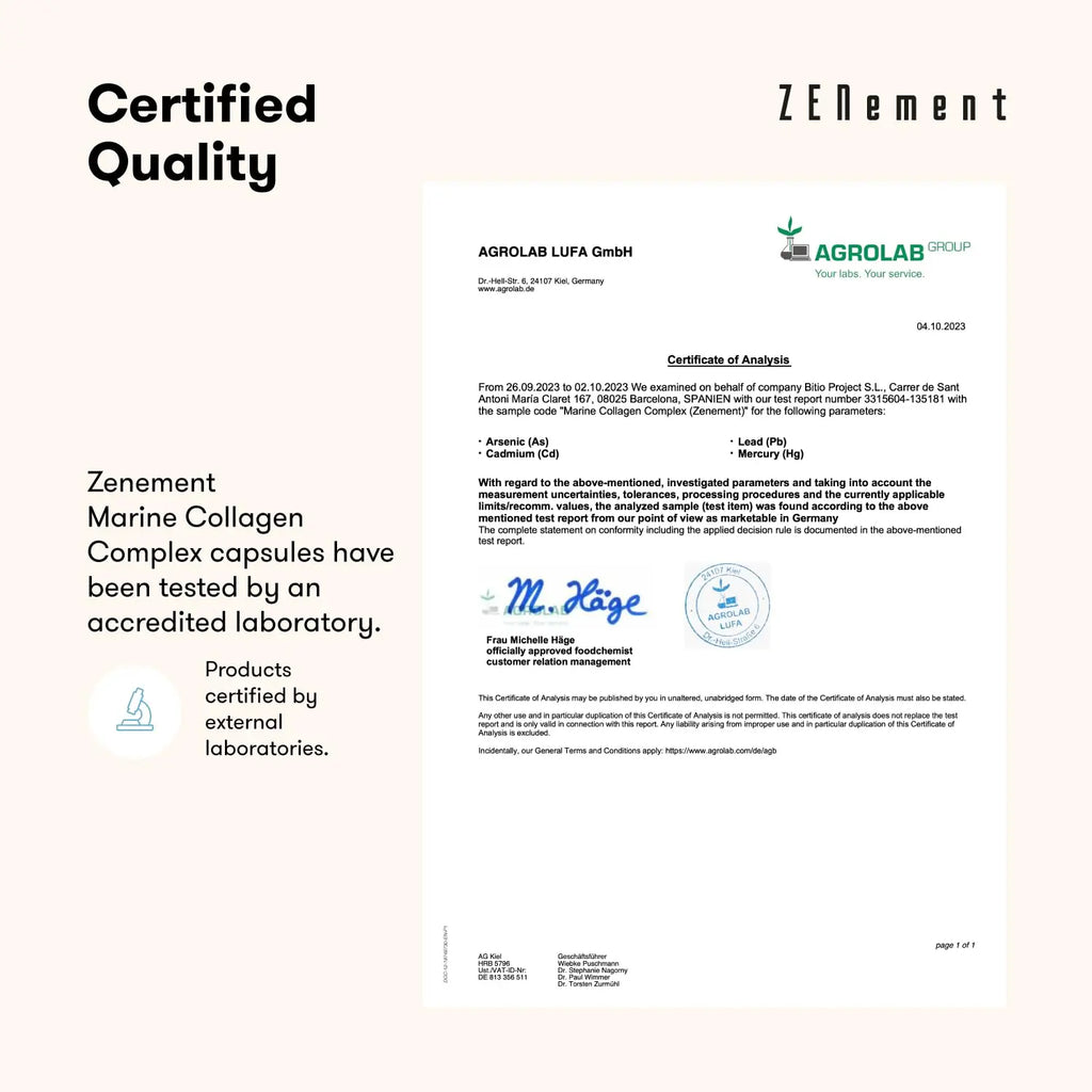 Marine Collagen Complex, with Hyaluronic Acid, CoQ10, Vitamins C & E, & Zinc, 180 Capsules - AB Mystery