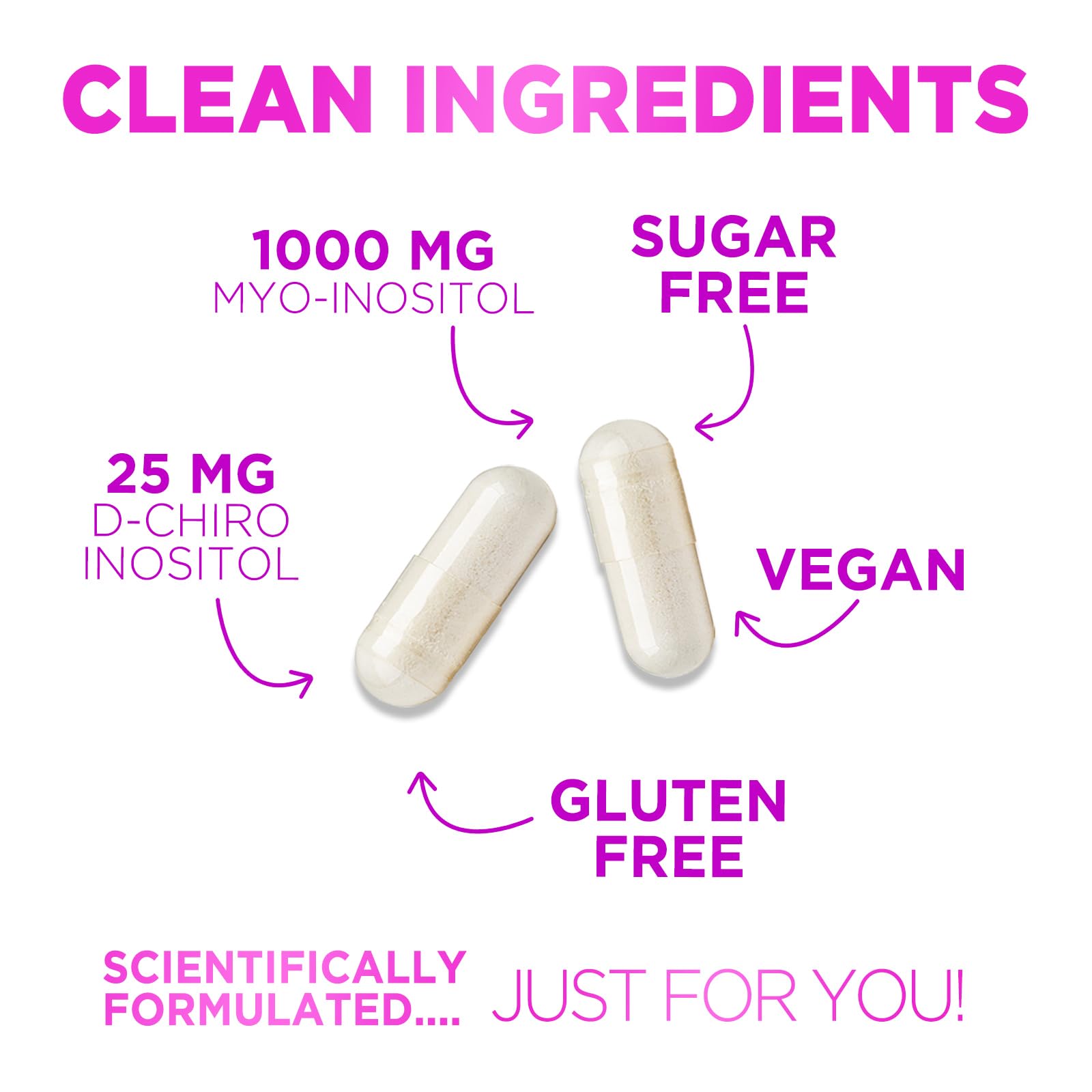 Myo-Inositol & D-Chiro Inositol Blend - 30 Day Supply, Premium 40:1 Ratio, Hormone Sup - AB Mystery