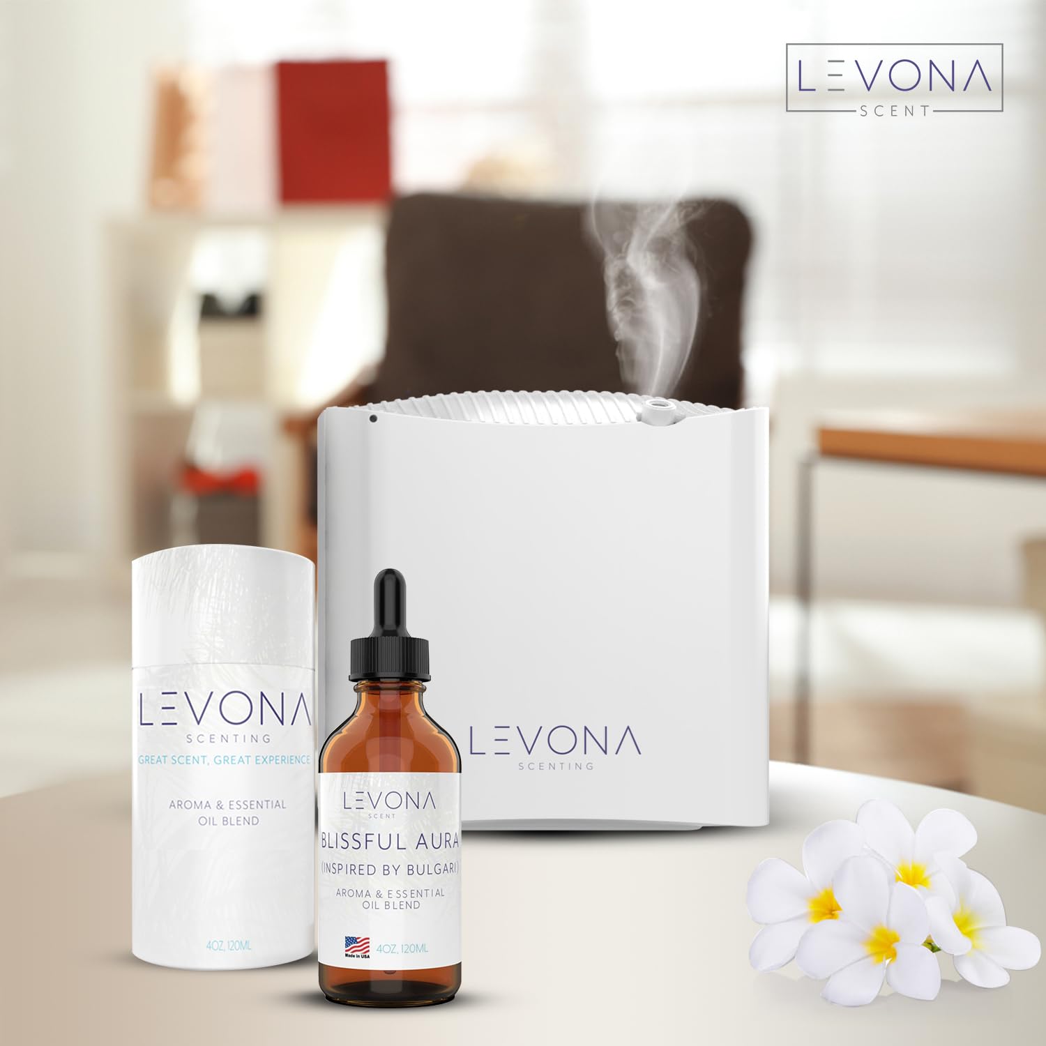 Levona Scent Essential Oils for Diffuser: Blissful Aura Inspired by Bulgari with Notes of Amber - AB Mystery