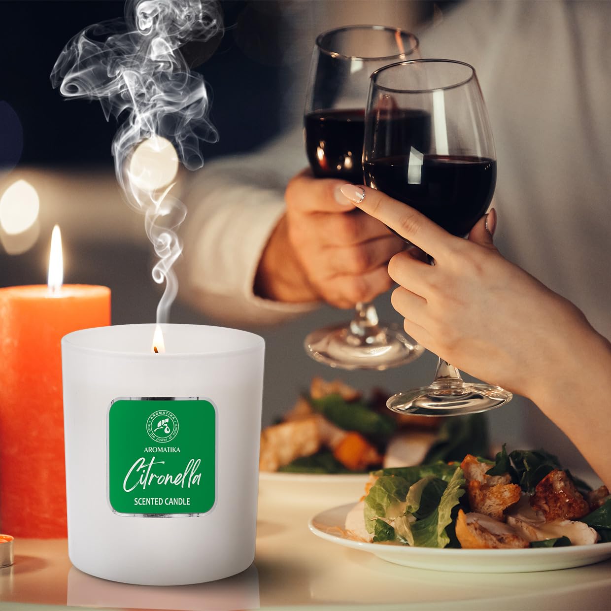 Scented Candle Citronella 200g - Aromatherapy Candle - Soy Wax Candles for Home Scented - AB Mystery