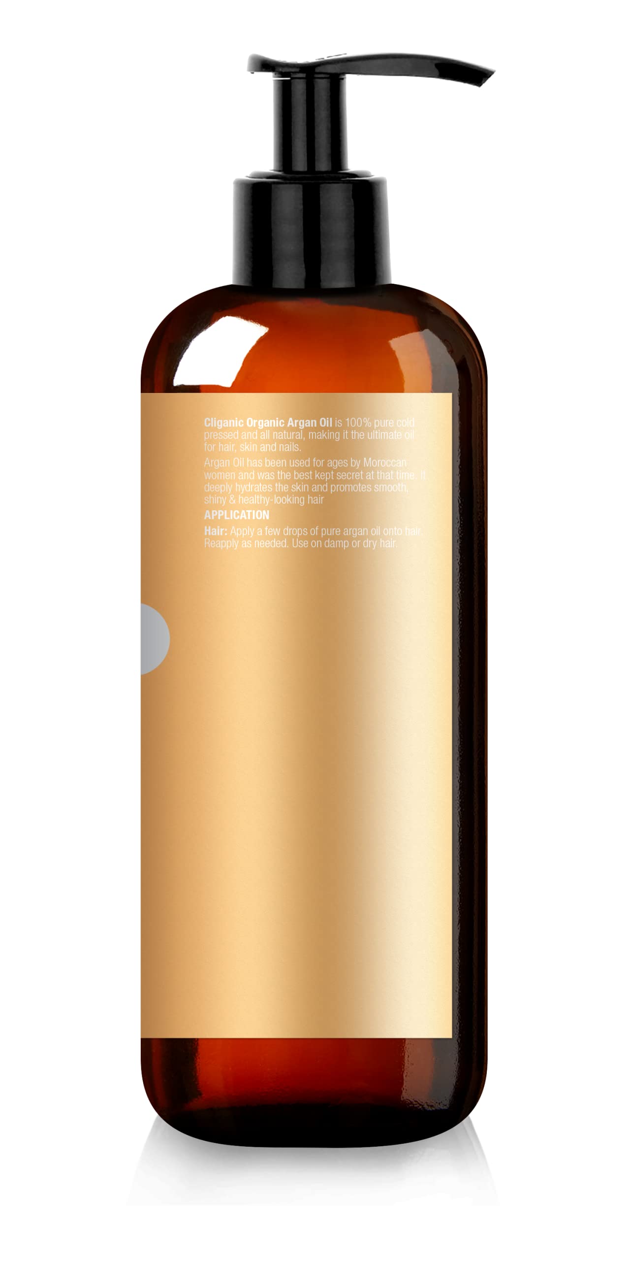 Cliganic Organic Argan Oil 16oz with Pump, 100% Pure | Bulk for Hair, Face & Skin - AB Mystery