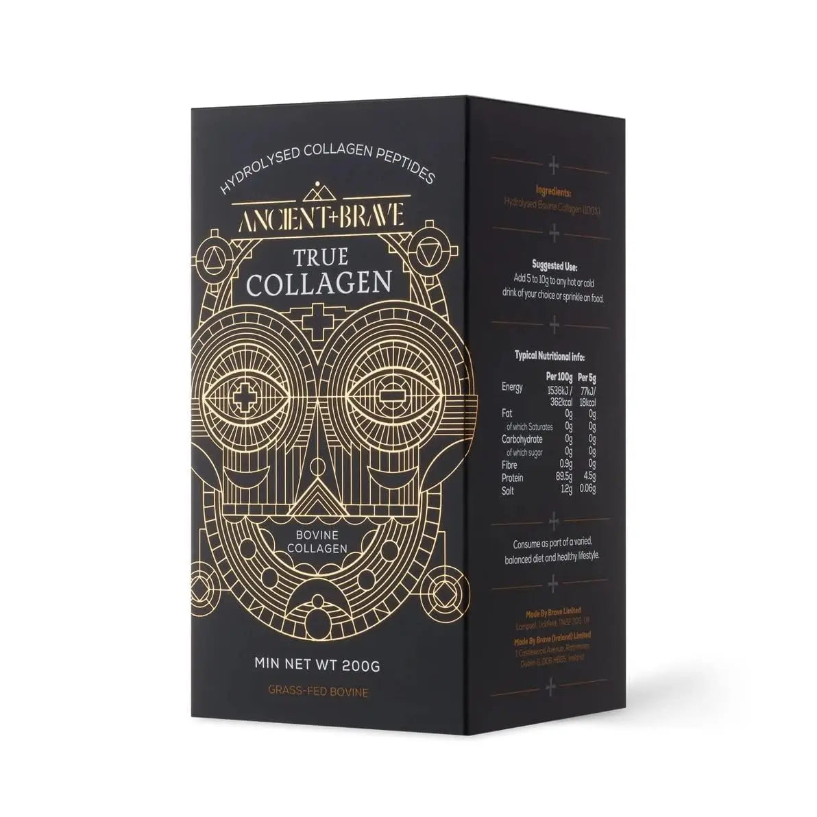 Ancient + Brave True Collagen 200g - Grass-Fed Bovine Collagen Powder - 100% Hydrolysed Collagen Peptides Ancient + Brave