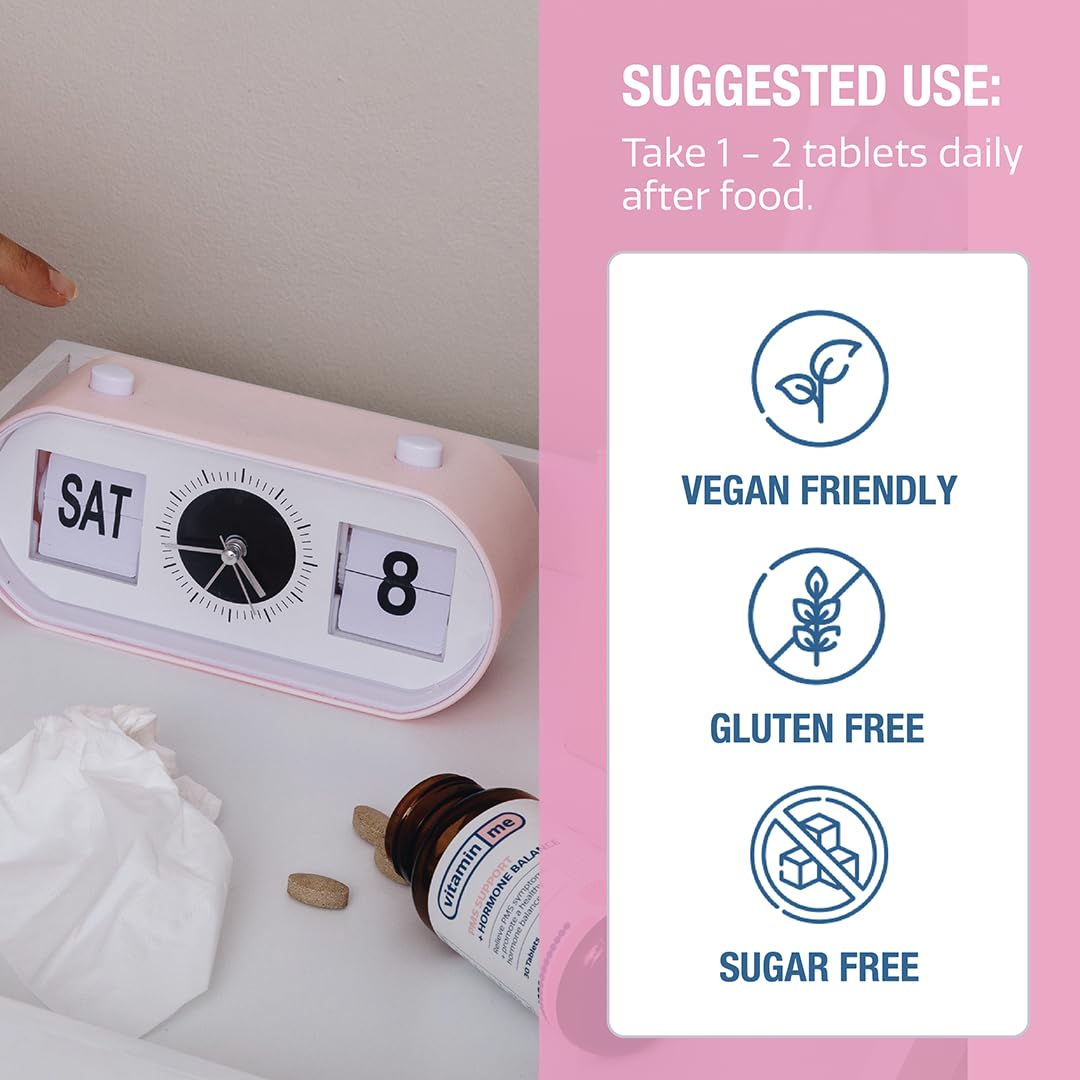 VitaminMe - PMS + Hormone Balance | Balance Estrogen & Support Menopause, Bloating, Acne & PMS Relief - AB Mystery