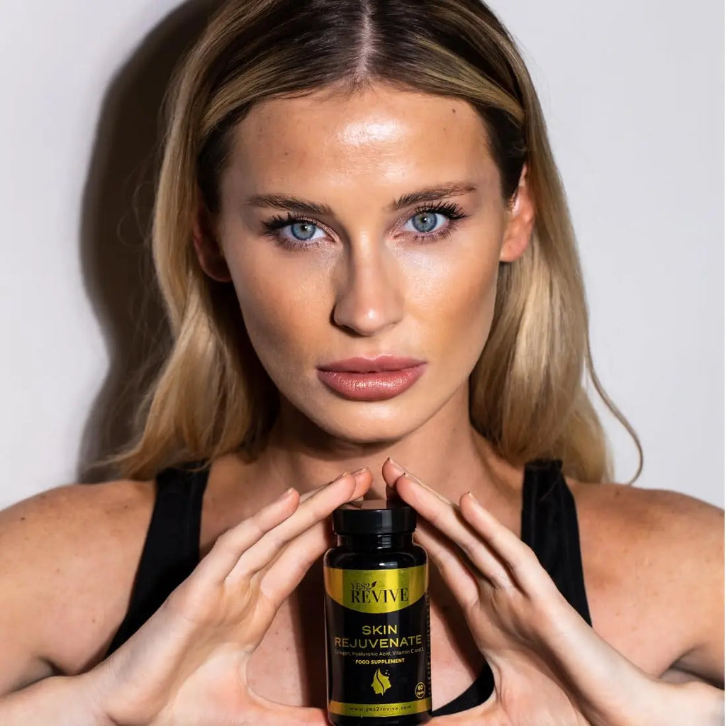 YES2 REVIVE Marine Collagen Capsules - Enhanced with Hyaluronic Acid Vitamin C & E Skin Rejuvenate - AB Mystery