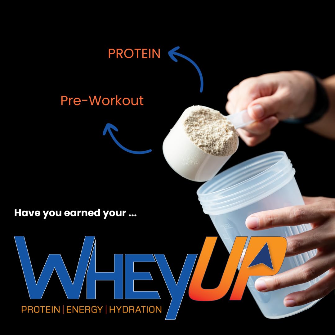 WheyUP Clear Whey Isolate Protein Powder, Blue Raspberry - 150mg Caffeine - 20 Servings - AB Mystery