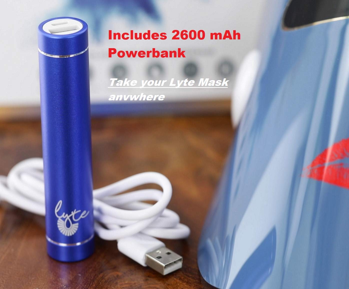 Lyte Wireless LED Light Therapy Mask Red Blue Amber 3 Color Light Weight| Includes Power - AB Mystery