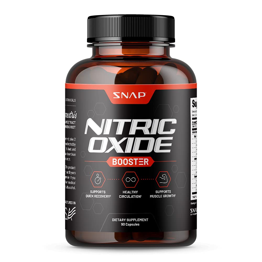 Snap Supplements Nitric Oxide Booster, Nitric Oxide Supplement for Blood Circulation 