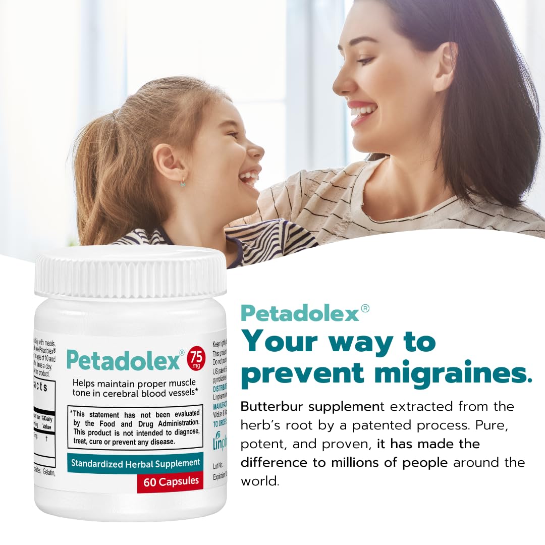 Petadolex - Migraine Relief - Patented Butterbur Root Extract, 75mg PA-Free Butterbur Extract - AB Mystery