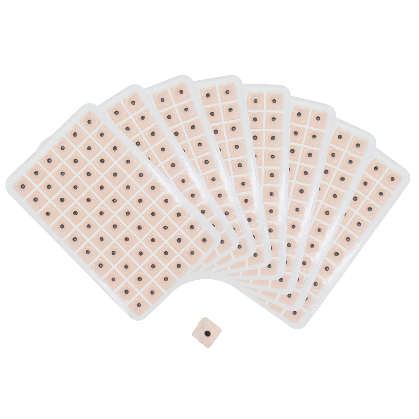 Ear Seeds Auricular Sticker kit,Acupuncture Kit Acupressure with Ears Seed 420 Pcs, Ear Chart, Tweezer - AB Mystery