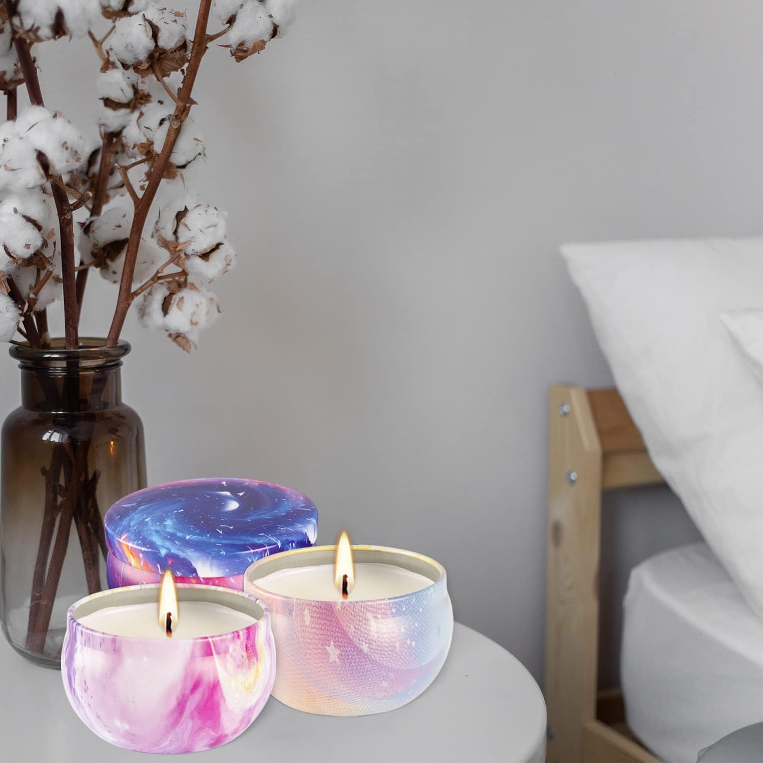 Scented Candles Aromatherapy Candles for Stress Relief,Soy Wax Candles Gifts for Women - AB Mystery