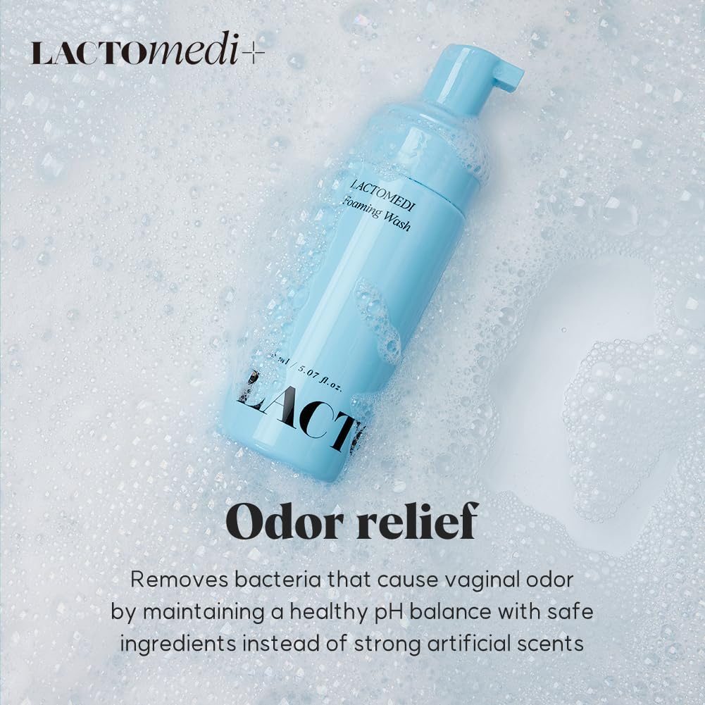 LACTOMEDI Feminine Foaming Wash | Gentle Foam Cleanser for Intimate Hygiene | pH-Balanced Formula - AB Mystery