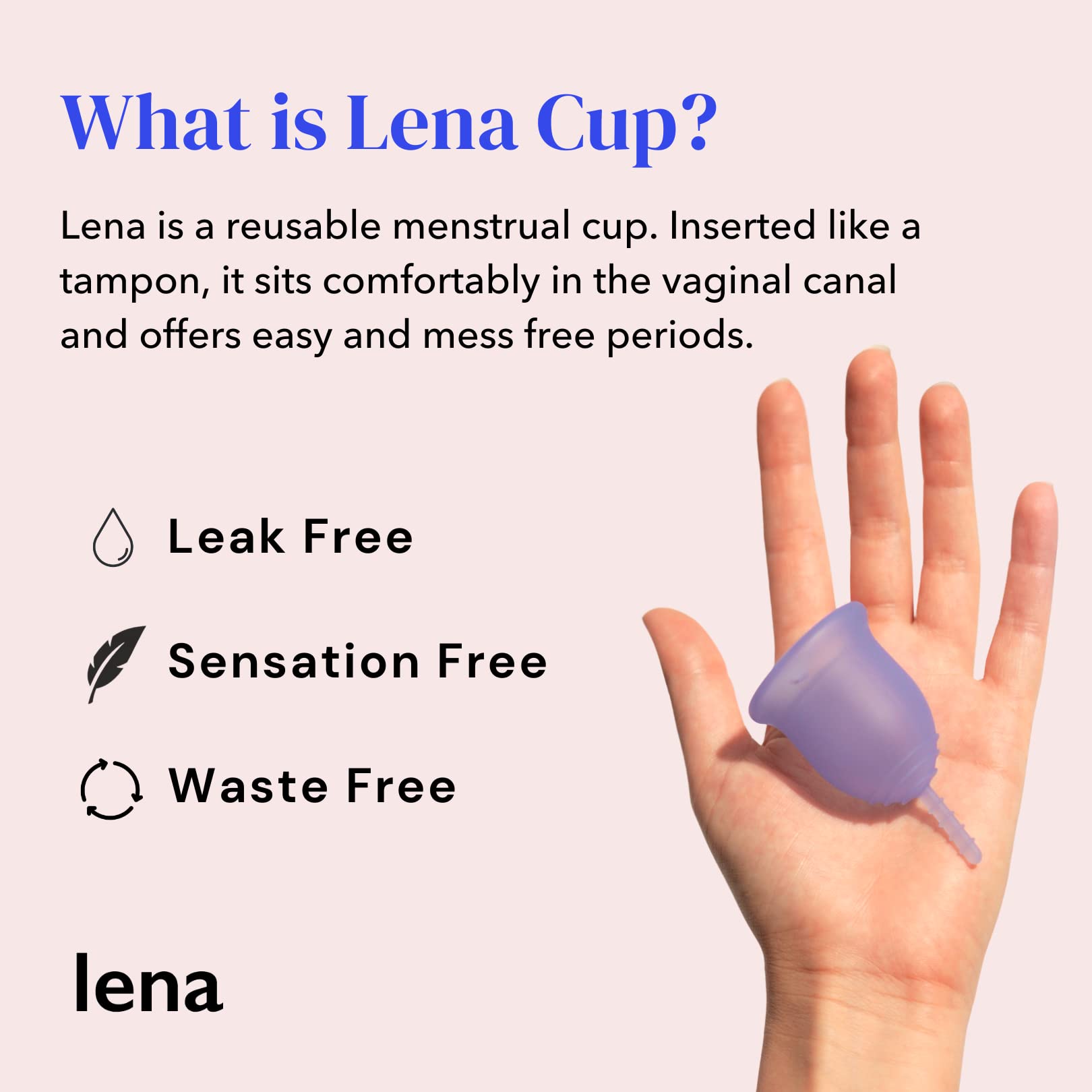 Lena Sensitive Menstrual Cup | Reusable Beginner Period Cup | Wear for 12 Hours - AB Mystery