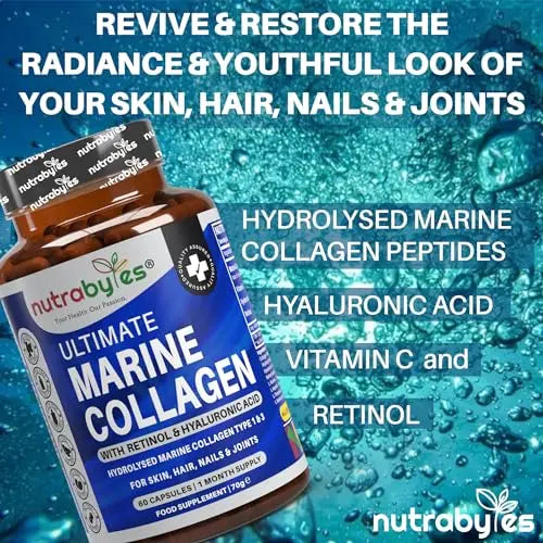 High Strength Marine Collagen with Hyaluronic Acid, Retinol and Vitamin C - AB Mystery